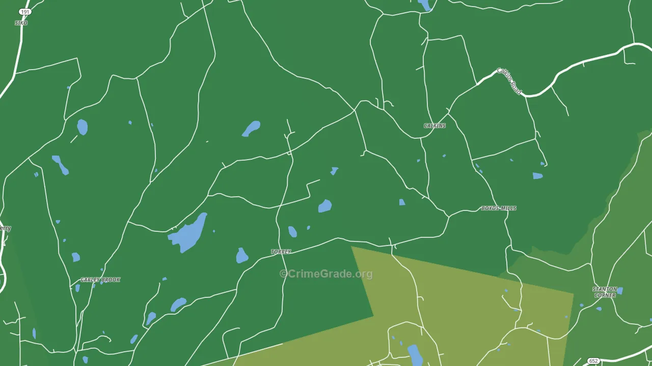 Calkins, PA Map of Drug-Related Crime Rates