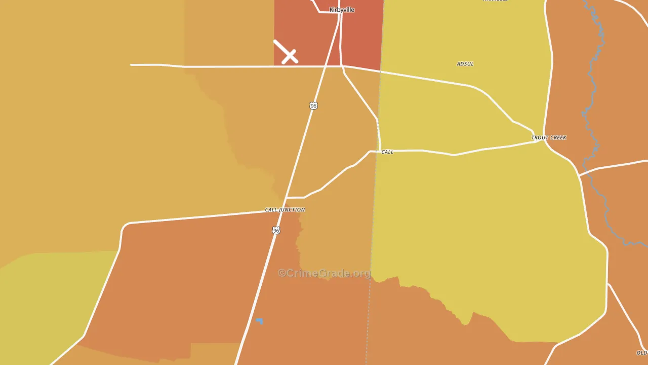 Call, TX Map of Drug-Related Crime Rates