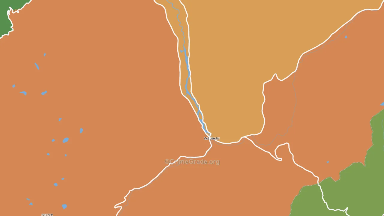 Callahan, CA Map of Drug-Related Crime Rates