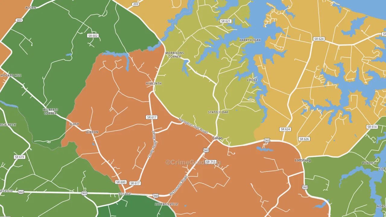 Callao, VA Map of Drug-Related Crime Rates