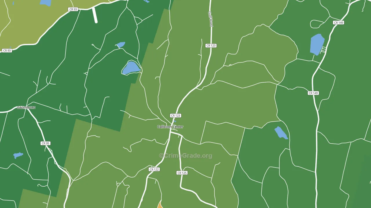 Callicoon Center, NY Map of Drug-Related Crime Rates