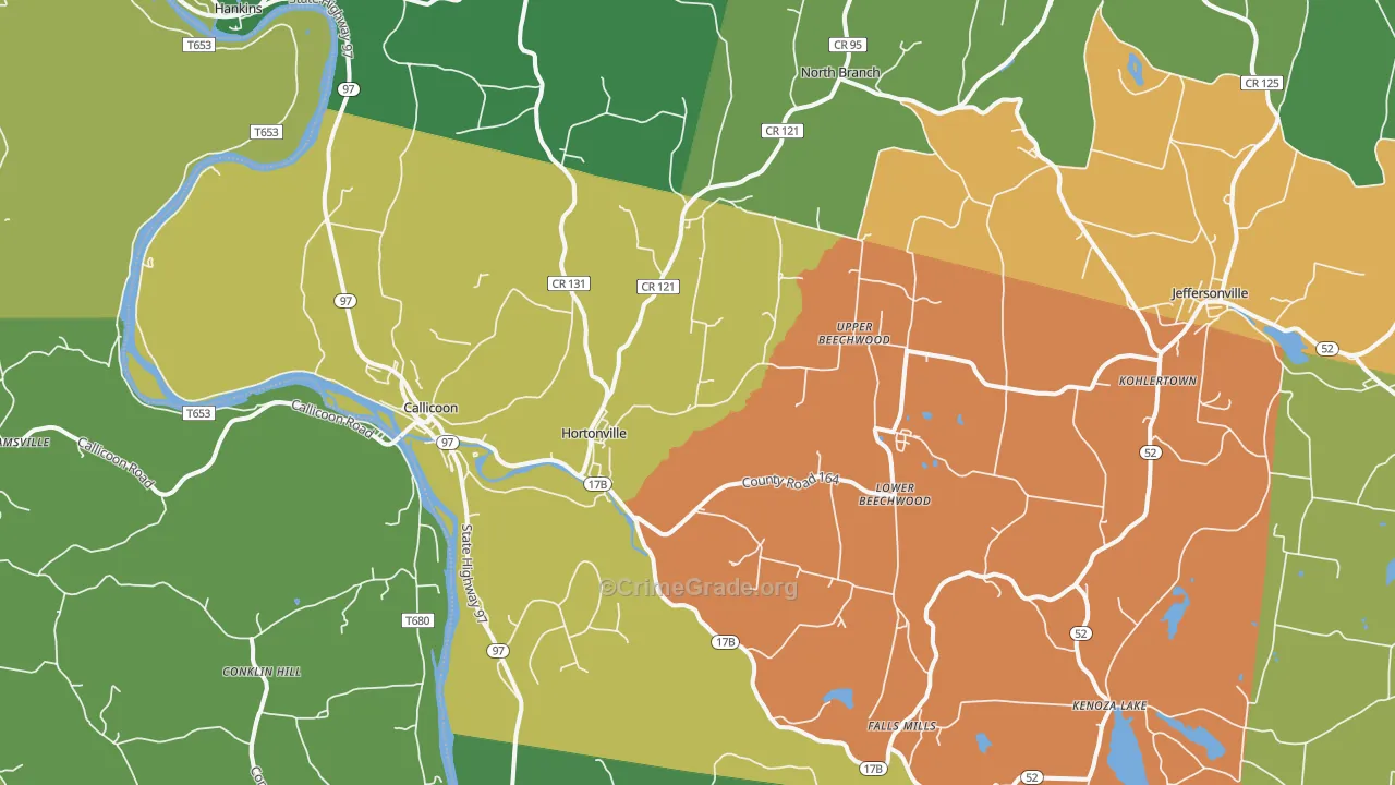 Callicoon, NY Map of Drug-Related Crime Rates