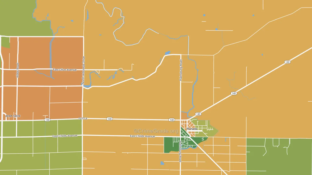 Calpack, CA Map of Drug-Related Crime Rates