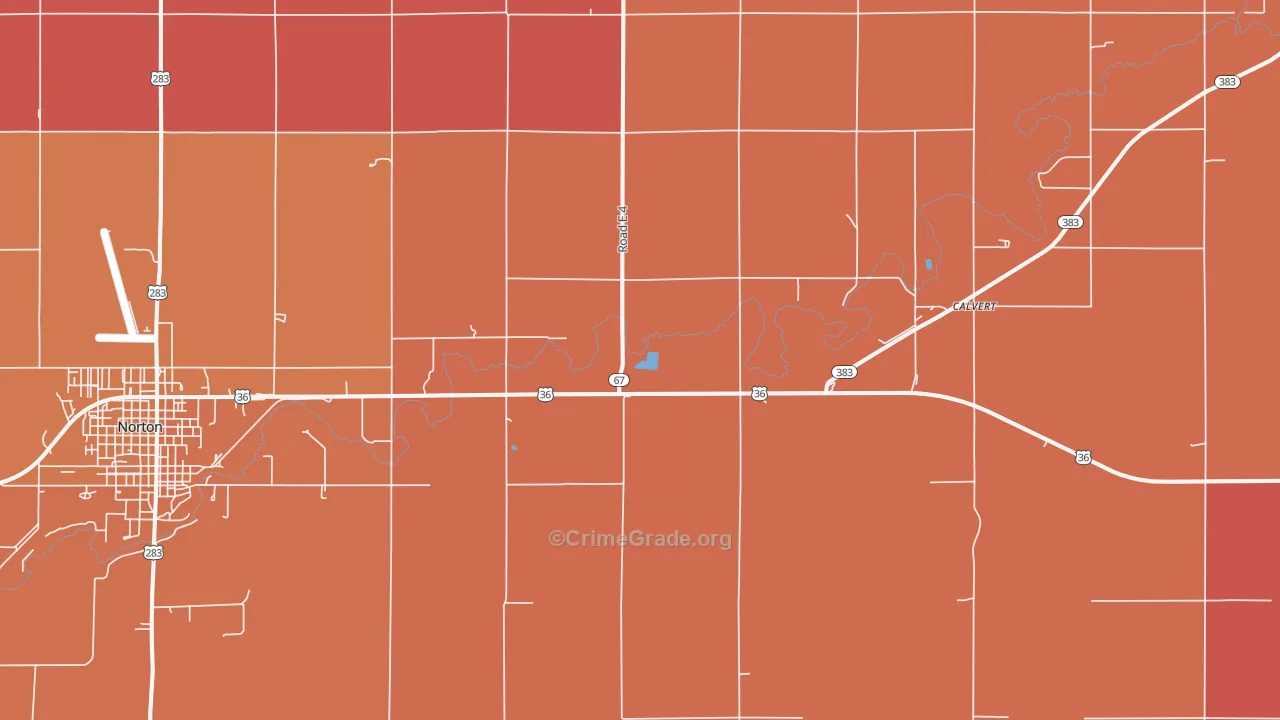 Calvert, KS Map of Drug-Related Crime Rates