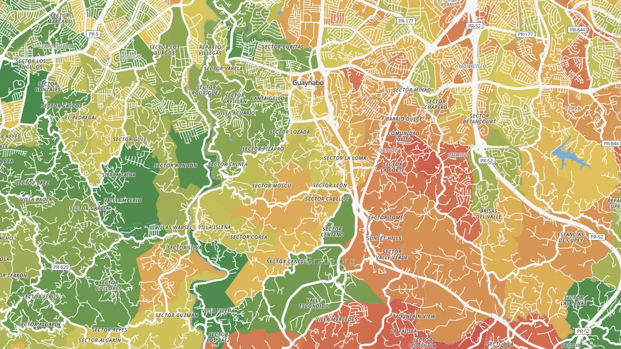 Camarones, PR Map of Drug-Related Crime Rates