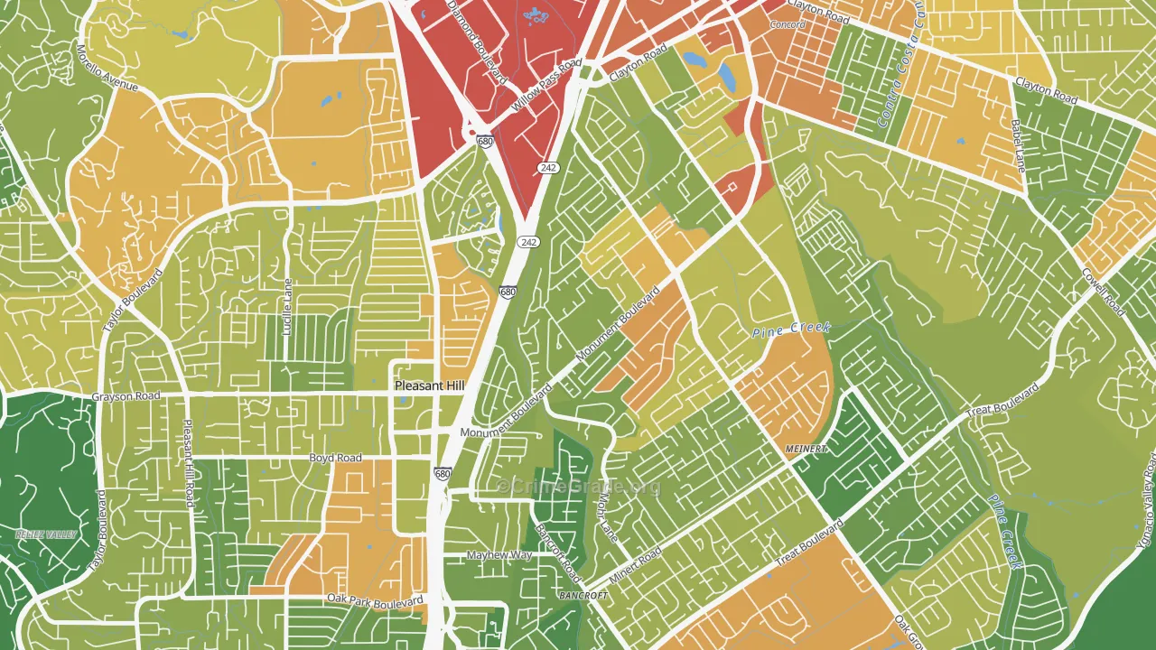 Cambridge Park, Concord, CA Map of Drug-Related Crime Rates