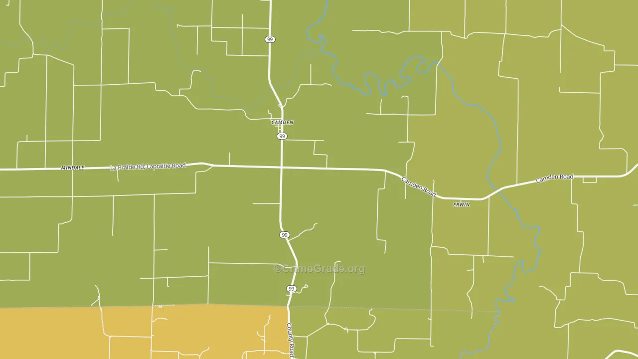 Camden, IL Map of Drug-Related Crime Rates