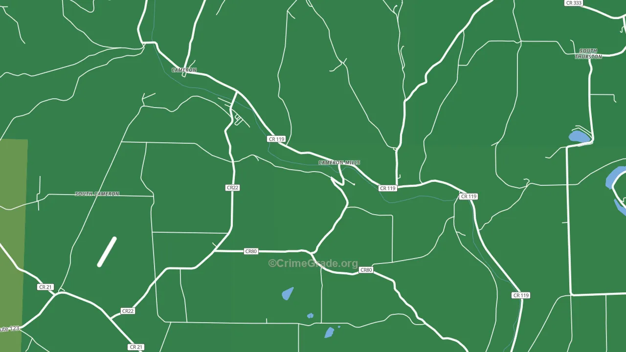 Cameron Mills, NY Map of Drug-Related Crime Rates