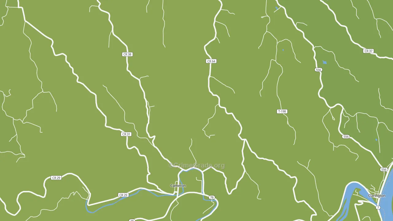 Cameron, OH Map of Drug-Related Crime Rates