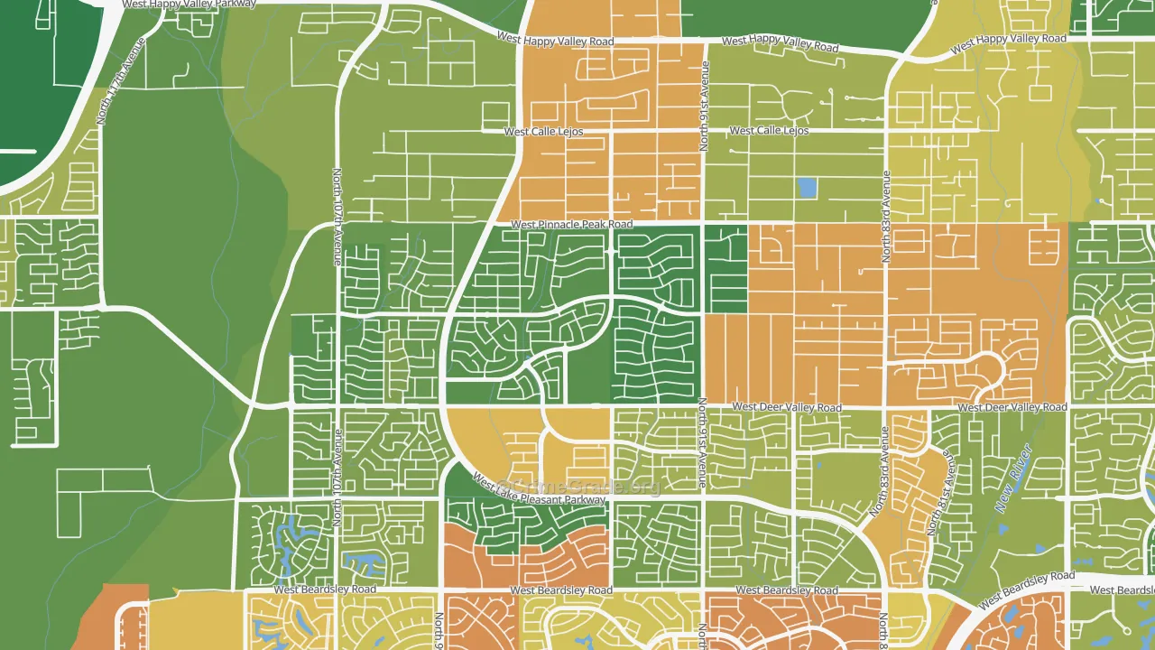 Camino Lago, Phoenix, AZ Map of Drug-Related Crime Rates