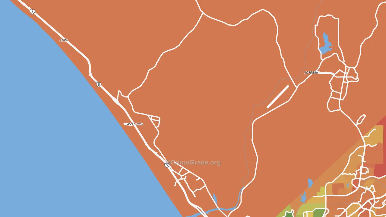 Camp Pendleton South, Oceanside, CA Map of Drug-Related Crime Rates