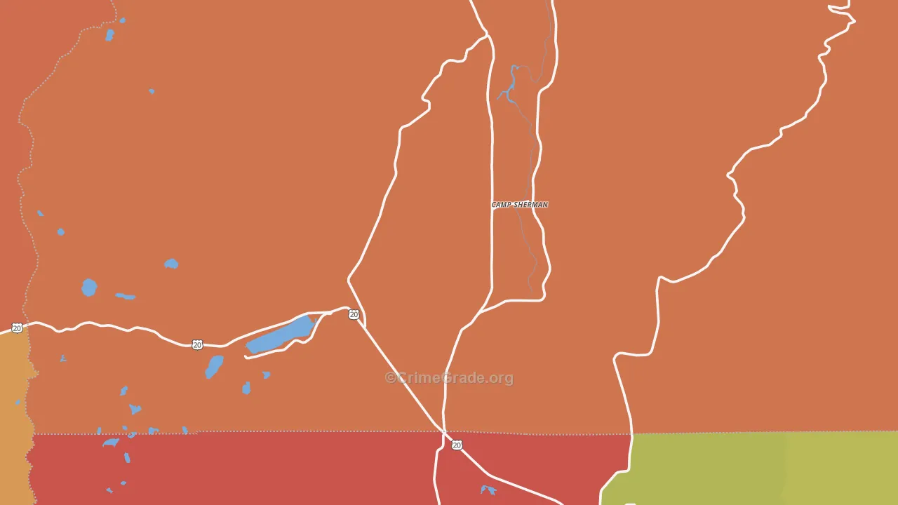Camp Sherman, OR Map of Drug-Related Crime Rates