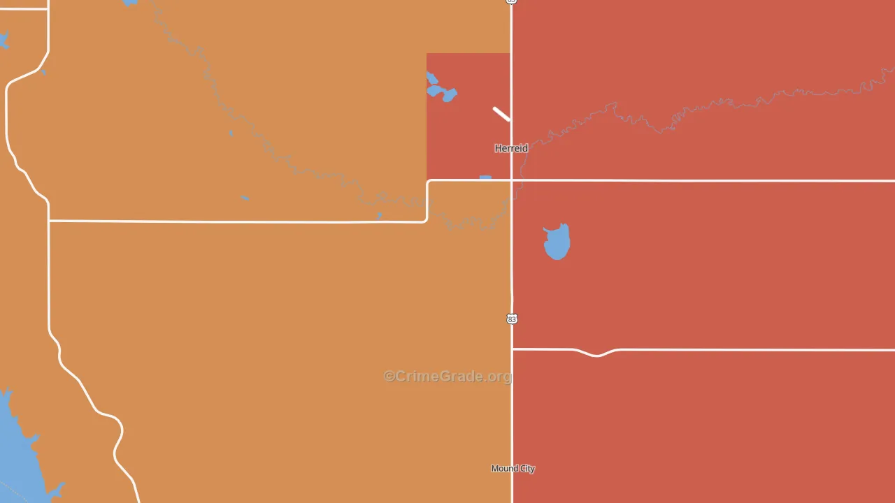Campbell County, SD Map of Drug-Related Crime Rates