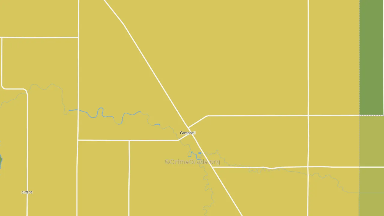 Campbell, MN Map of Drug-Related Crime Rates