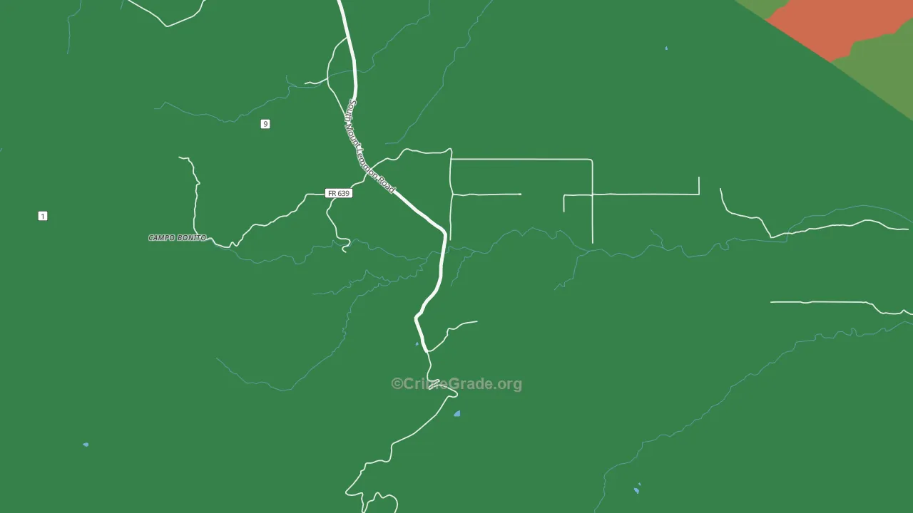 Campo Bonito, AZ Map of Drug-Related Crime Rates