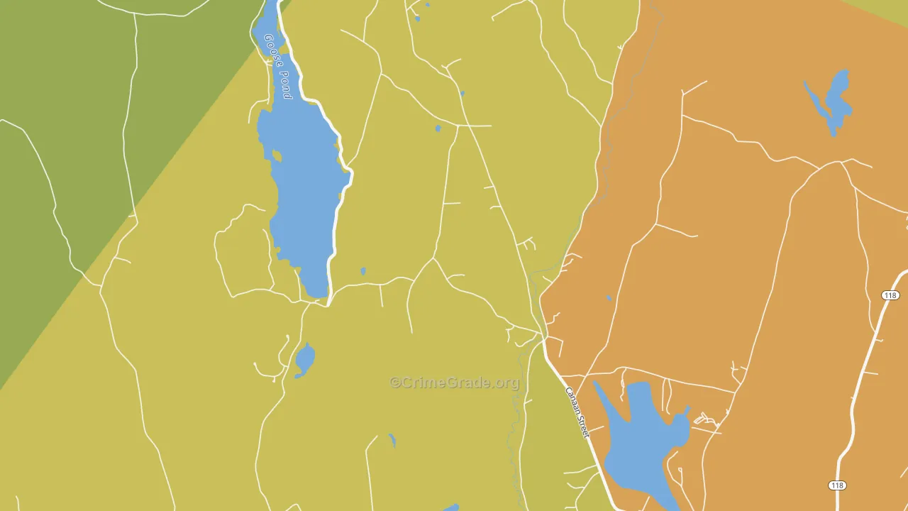 Canaan Center, NH Map of Drug-Related Crime Rates