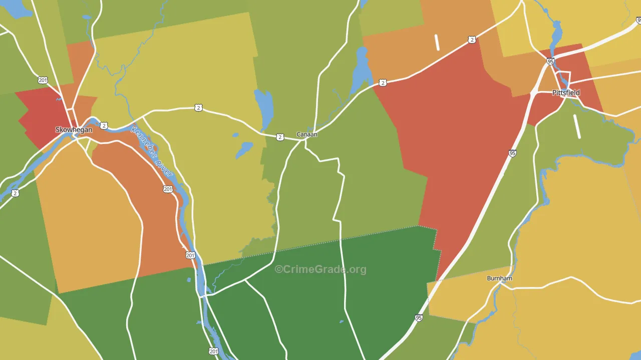 Canaan, ME Map of Drug-Related Crime Rates
