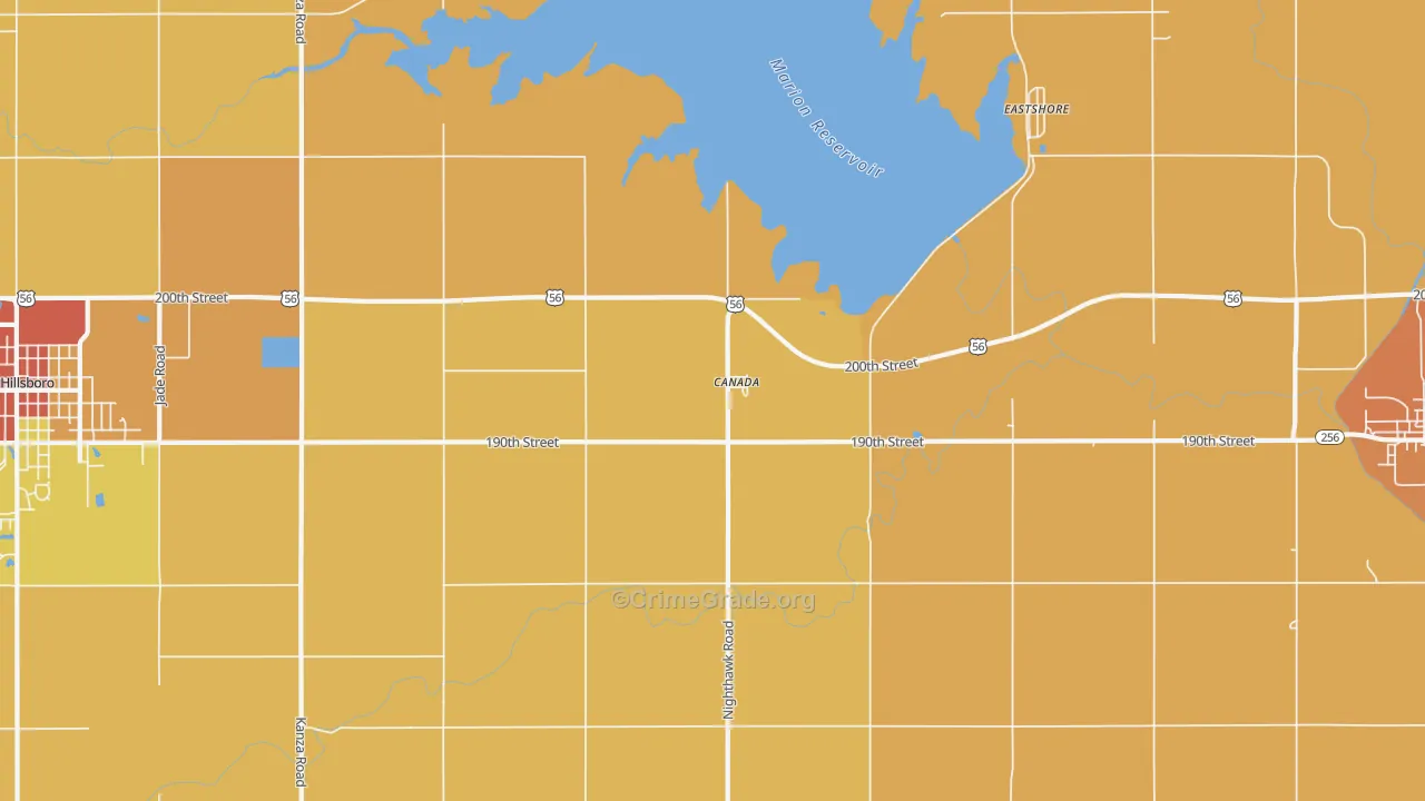 Canada, KS Map of Drug-Related Crime Rates