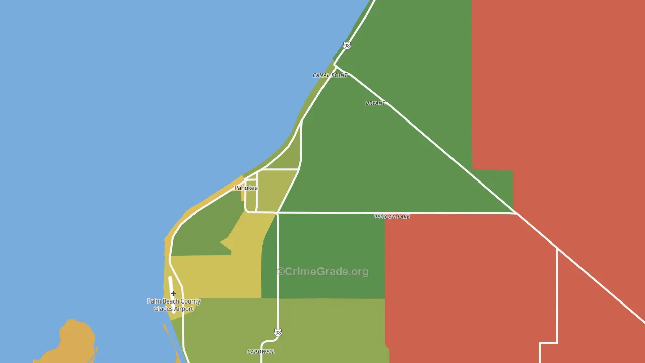 Canal Point, FL Map of Drug-Related Crime Rates