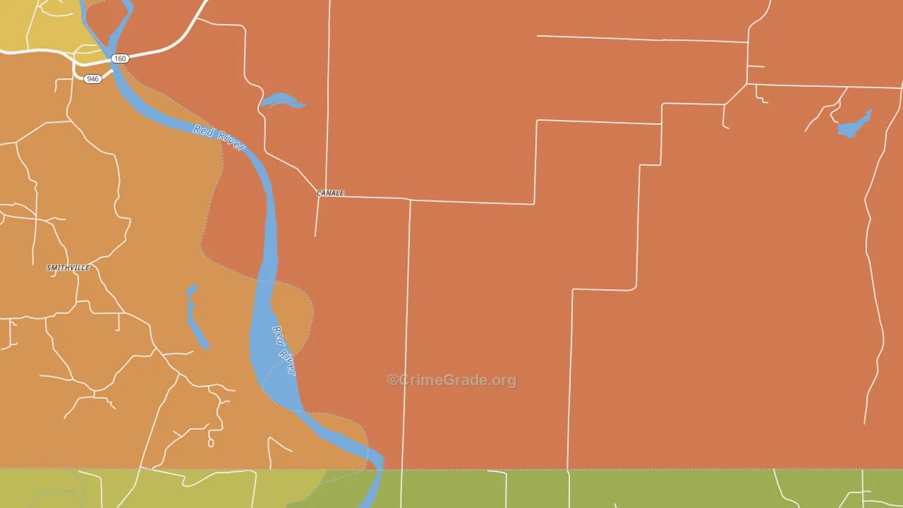 Canale, AR Map of Drug-Related Crime Rates