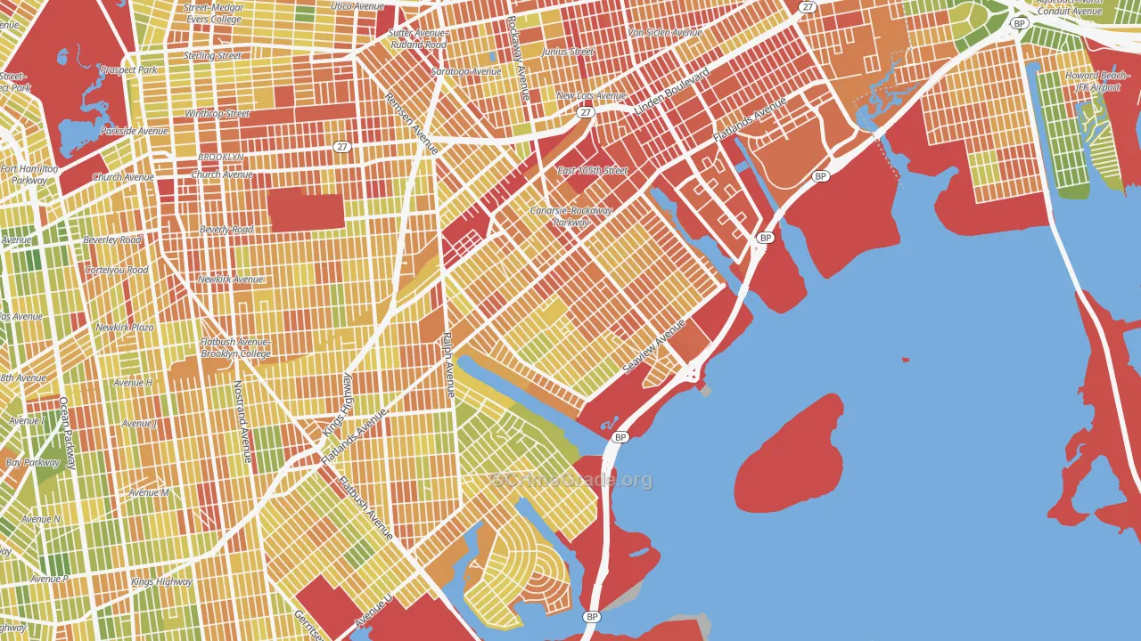 Canarsie, Brooklyn, NY Map of Drug-Related Crime Rates