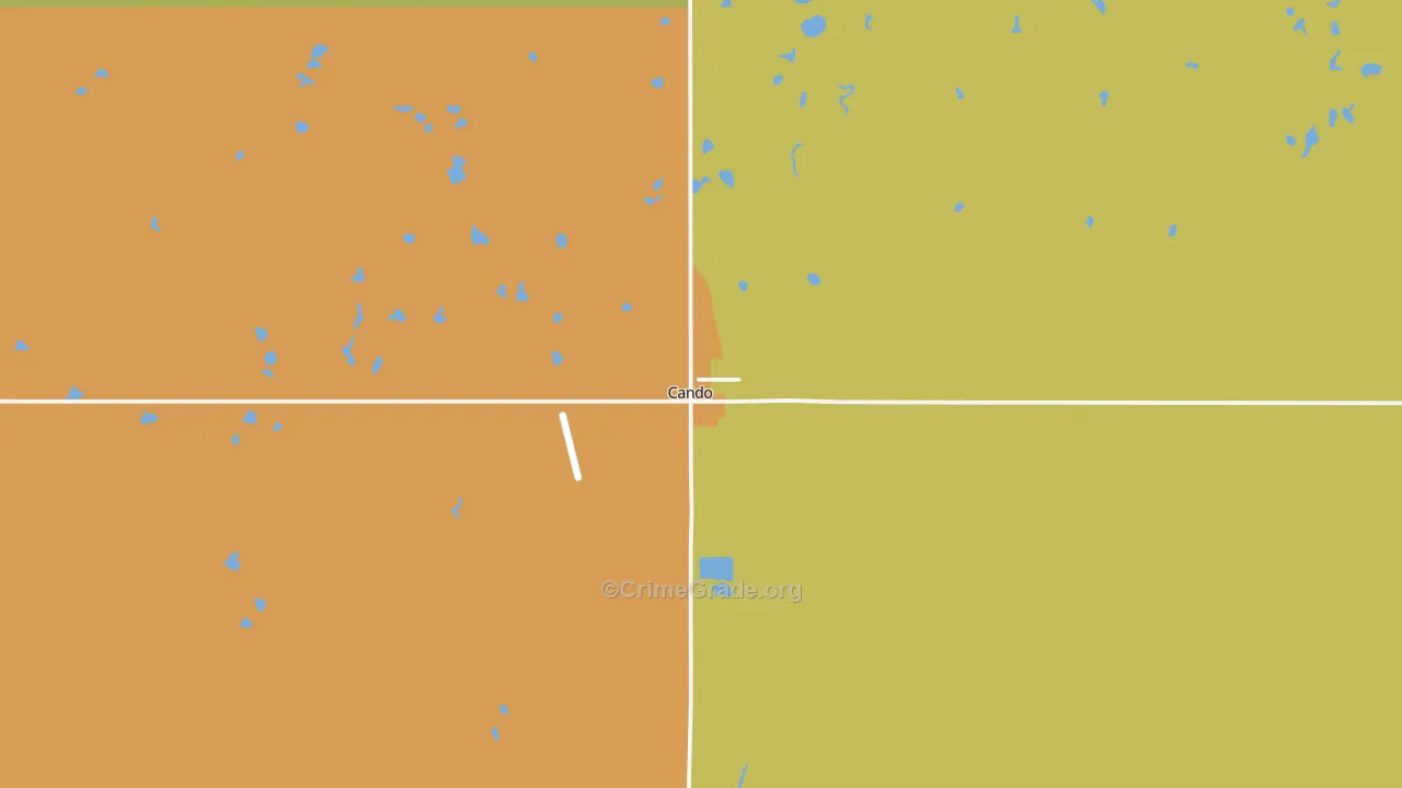 Cando, ND Map of Drug-Related Crime Rates