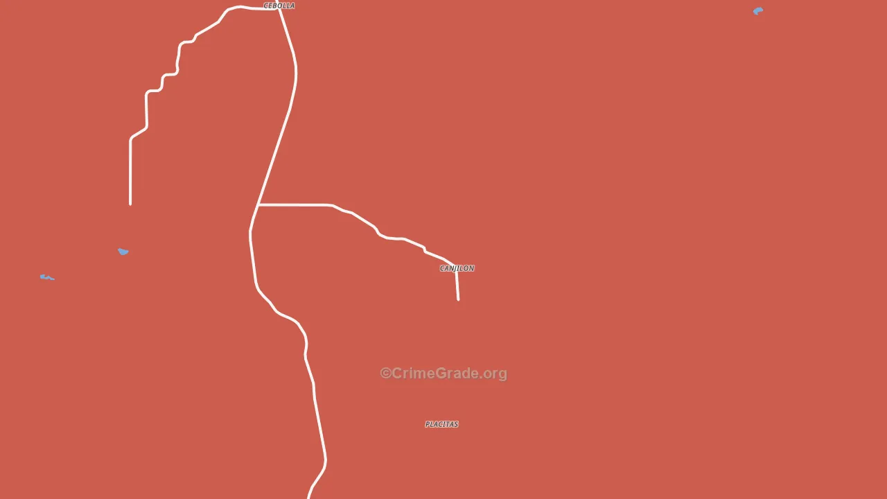 Canjilon, NM Map of Drug-Related Crime Rates