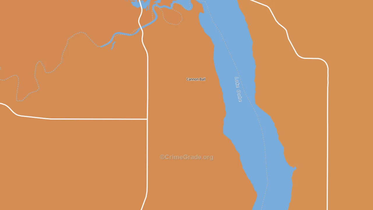 Cannon Ball, ND Map of Drug-Related Crime Rates