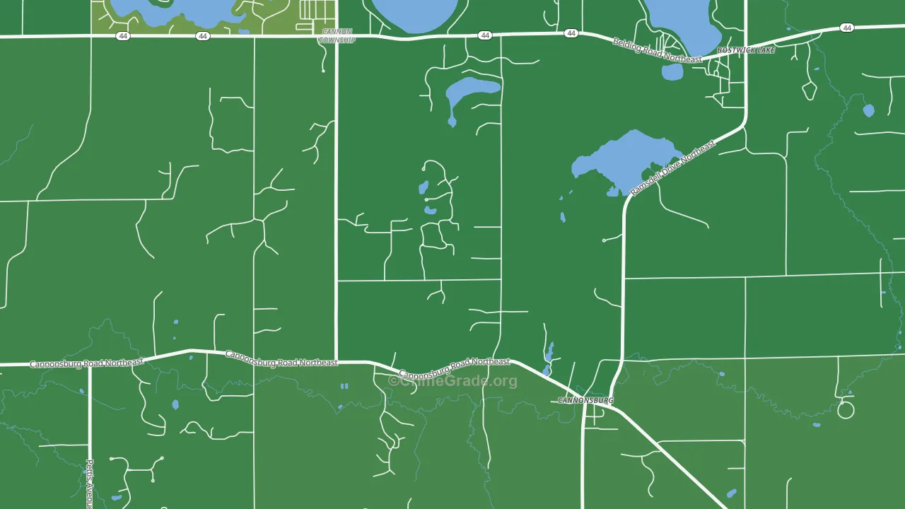 Cannonsburg, MI Map of Drug-Related Crime Rates