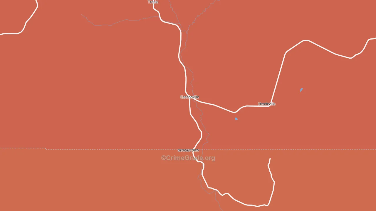 Cannonville, UT Map of Drug-Related Crime Rates