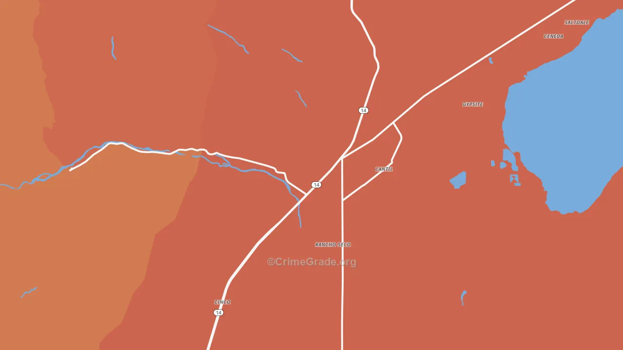 Cantil, CA Map of Drug-Related Crime Rates