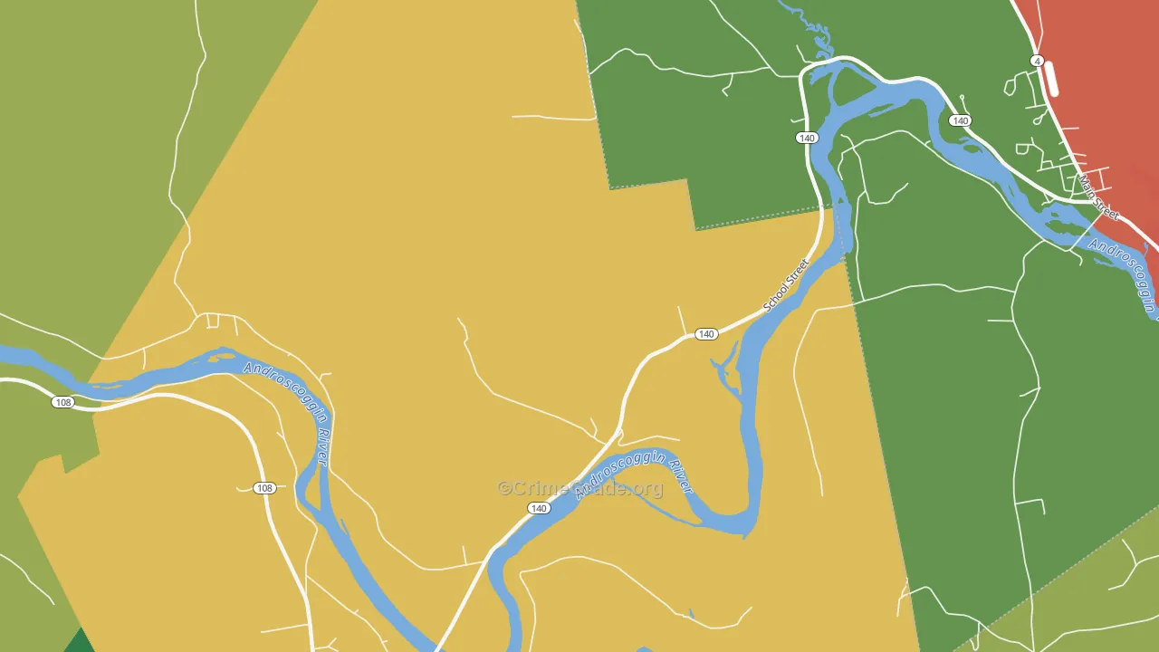 Canton Point, ME Map of Drug-Related Crime Rates