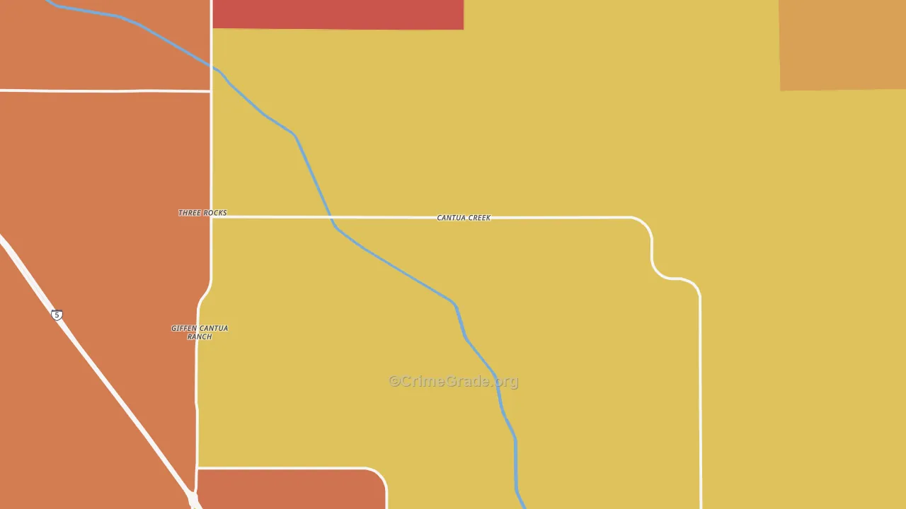 Cantua Creek, CA Map of Drug-Related Crime Rates