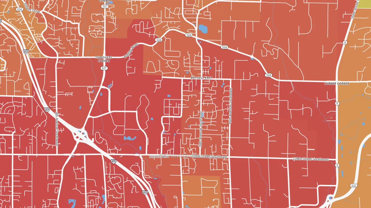 Canyon Creek-39th SE, Bothell, WA Map of Drug-Related Crime Rates