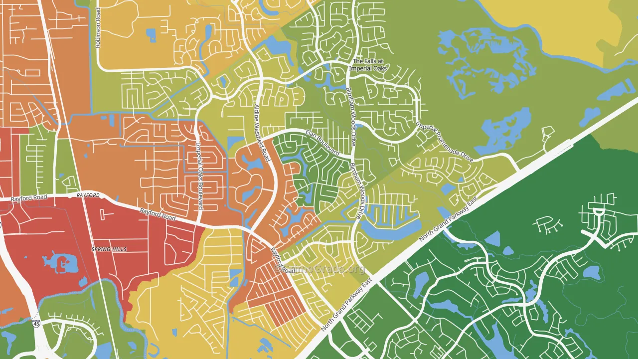 Canyon Lakes at Legends Ranch, Spring, TX Map of Drug-Related Crime Rates