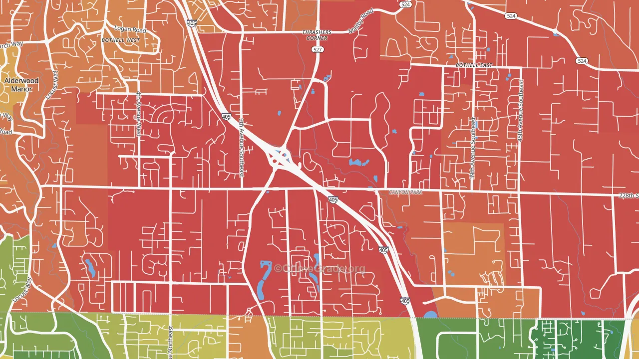 Canyon Park, Bothell, WA Map of Drug-Related Crime Rates
