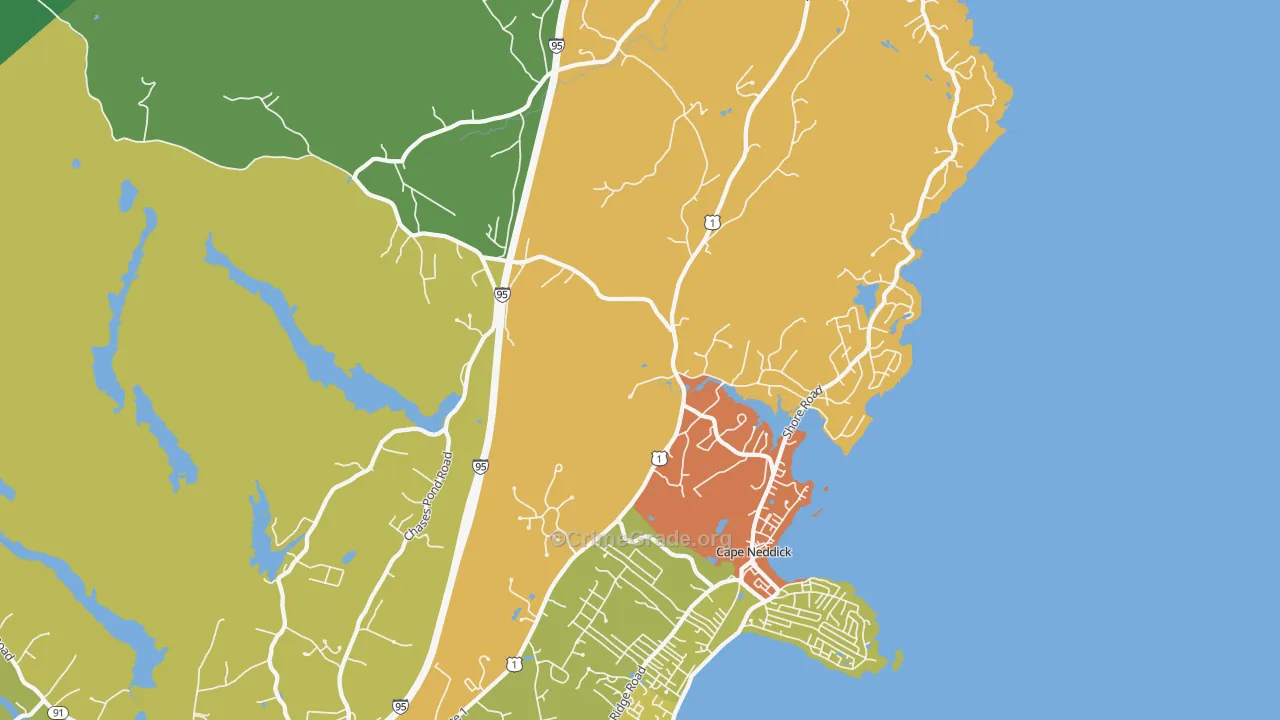 Cape Neddick, ME Map of Drug-Related Crime Rates