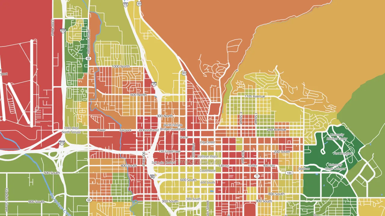 Capitol Hill, Salt Lake City, UT Map of Drug-Related Crime Rates