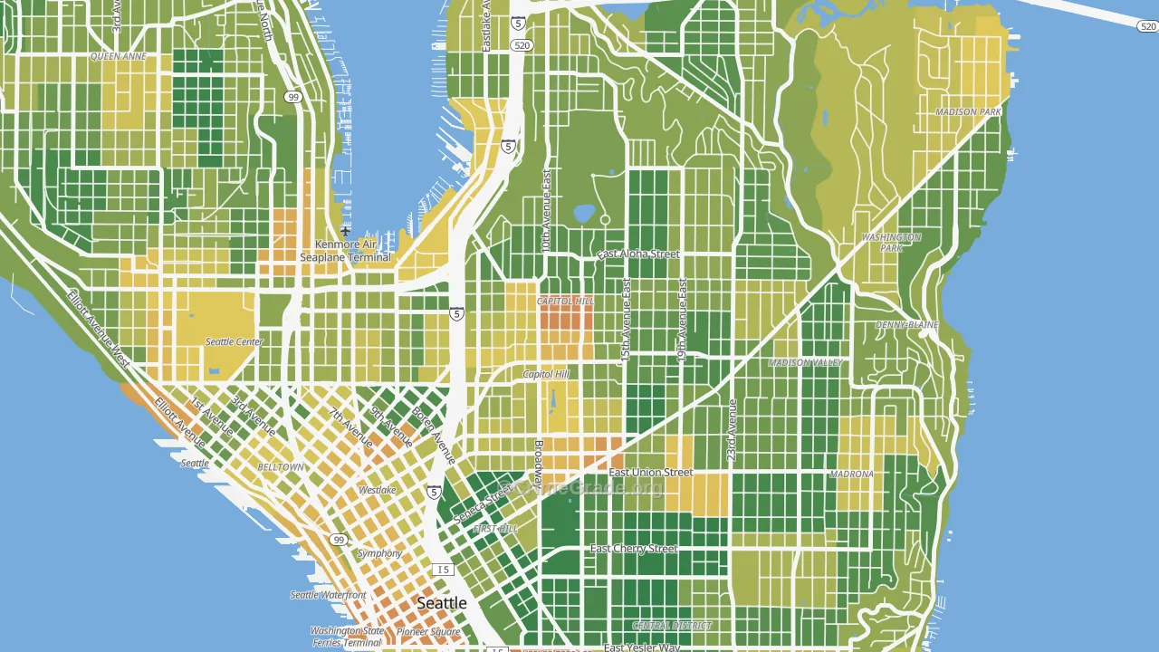 Capitol Hill, Seattle, WA Map of Drug-Related Crime Rates