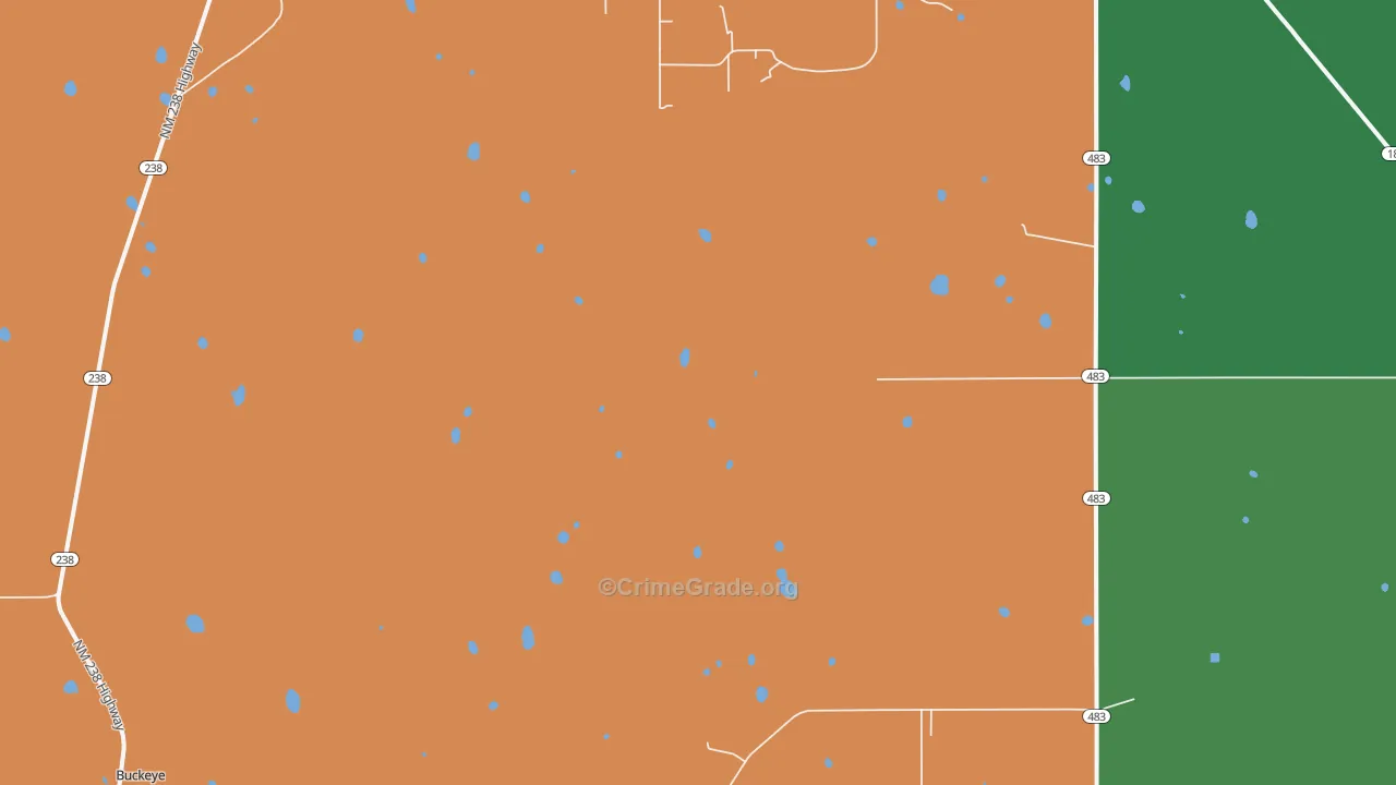 Caprock, NM Map of Drug-Related Crime Rates
