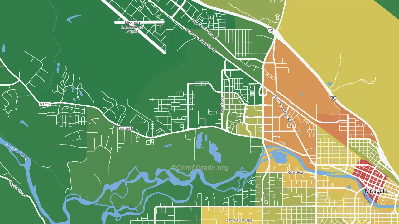 Captain John Mullan, Missoula, MT Map of Drug-Related Crime Rates
