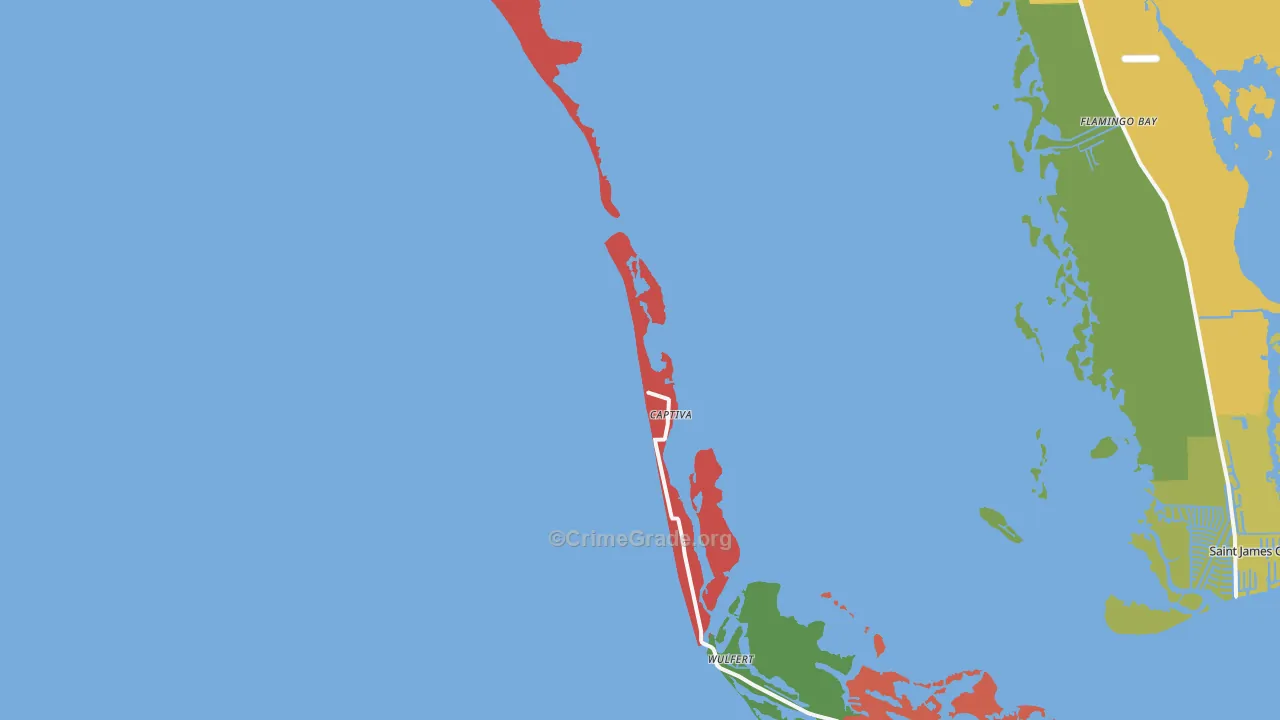 Captiva, FL Map of Drug-Related Crime Rates