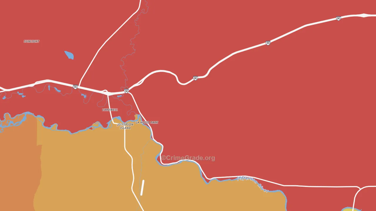 Cardwell, MT Map of Drug-Related Crime Rates
