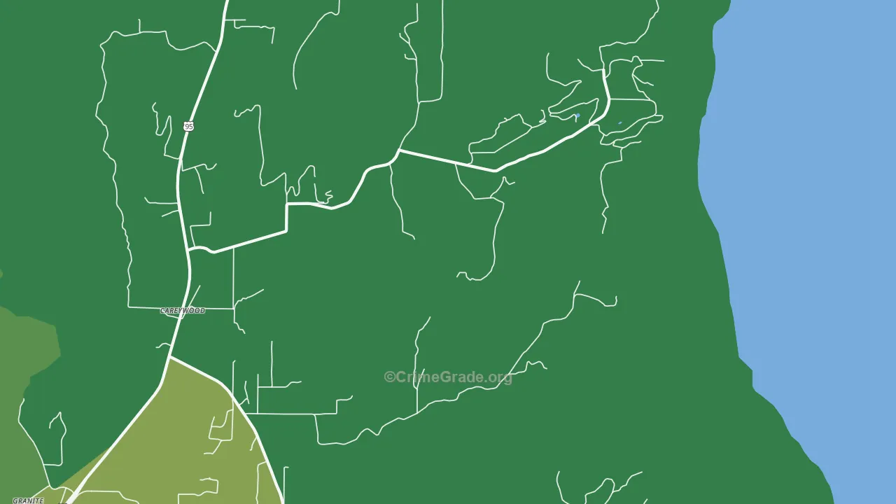Careywood, ID Map of Drug-Related Crime Rates