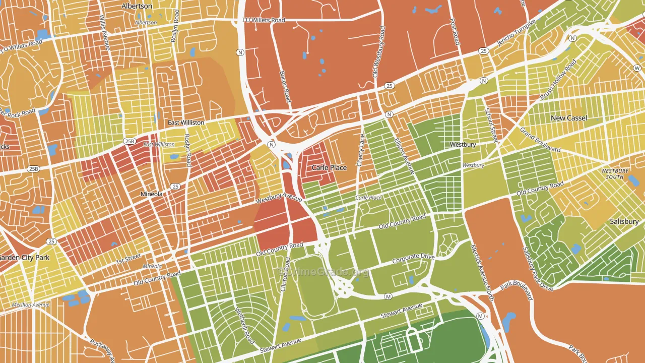 Carle Place, NY Map of Drug-Related Crime Rates
