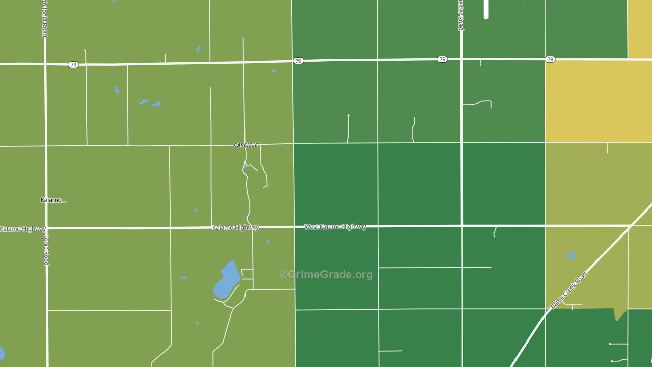 Carlisle, MI Map of Drug-Related Crime Rates