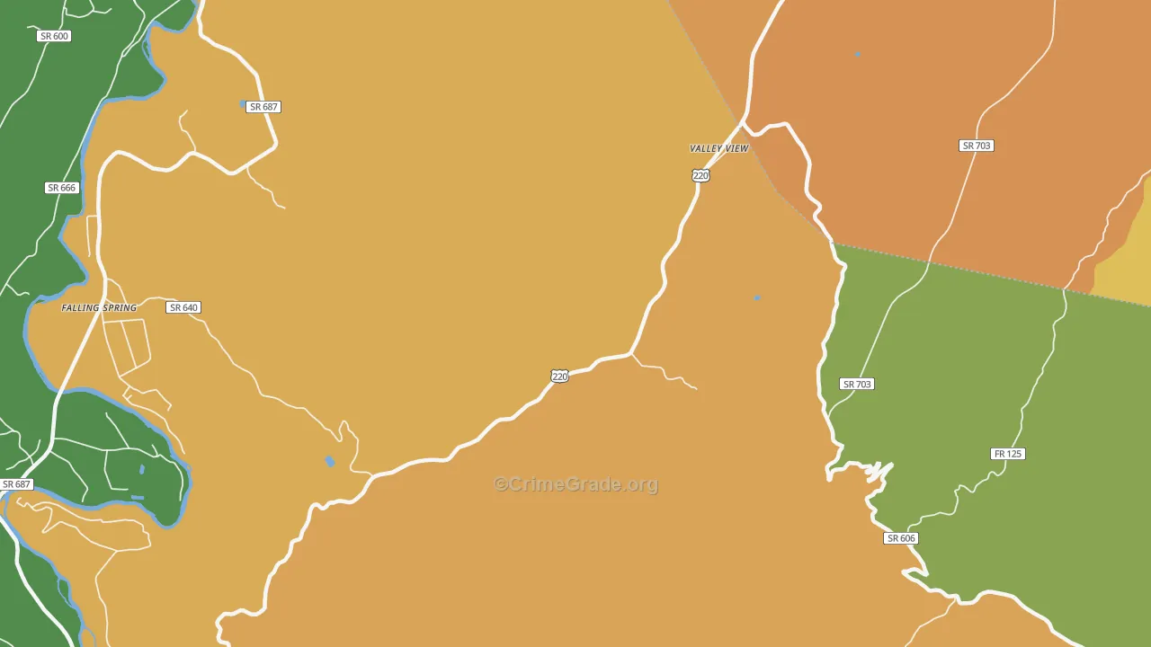 Carloover, VA Map of Drug-Related Crime Rates