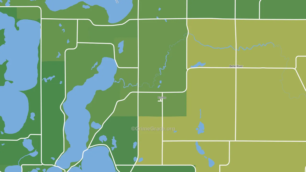 Carlos, MN Map of Drug-Related Crime Rates