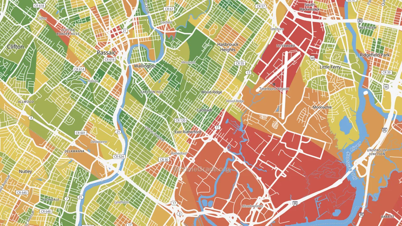 Carlstadt, NJ Map of Drug-Related Crime Rates