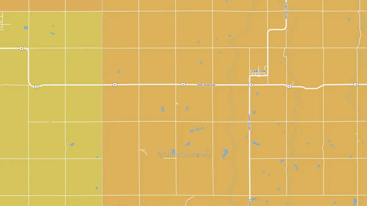 Carlton, KS Map of Drug-Related Crime Rates